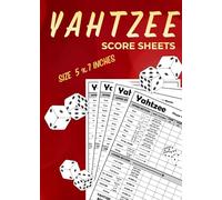 Yahtzee Score Pad 5x7 Mini: 100 Score Sheets for Dice Games