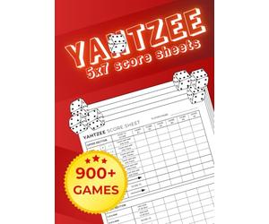 Yahtzee Score Pads 5x7: 900 Large Print Yahtzee Score Sheets for Scorekeeping. Score Book & Family Game.