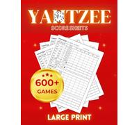 Yahtzee Score Pads: Yahtzee Sheets for Scorekeeping , 8.5 X 11 Large Print Yahtzee Game Score Book