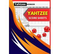 Yahtzee Score Sheets: 600+ Score Games for Scorekeeping Large Print 8.5 X 11