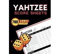 YAHTZEE Score Sheets - 780 Games: 8.5" x 11" Classic Dice Game Scoring Pad (130 Pages)