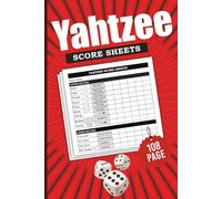 Yahtzee Score Sheets: Large Print Double Sided Scorekepping Cards For Yahtzee Dice Game - 108 Pages, 6x9 inche