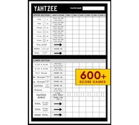 Yahtzee Score Sheets: Yahtzee Game Cards - Score Keeper Book for Dice Games, Family Game Night, Travel, and Party Fun with 600+ Pads