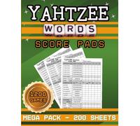 YAHTZEE WORDS SCORE PADS - Mega Pack Edition: 200+ Large Sheets | Refill Compatible with Yahtzee Words Game | Great for Families & Frequent Players