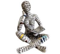 Yahu Lando Reading Women Figurine, Thinker Statue,Modern Bookshelf Decor,Aesthetic Sculpture,Room Decor Modern Abstract Decoration on Shelf Table Desk for Living Room Office Bedroom