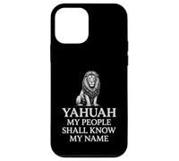 Yahuah My People Shall Know My Name Lion of Judah Hebrew Case for iPhone 12 mini
