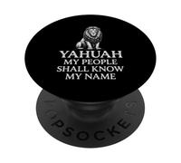 Yahuah My People Shall Know My Name Lion of Judah Hebrew PopSockets Adhesive PopGrip