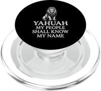 Yahuah My People Shall Know My Name Lion of Judah Hebrew PopSockets PopGrip for MagSafe