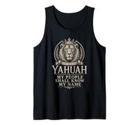 Yahuah My People Shall Know My Name Lion of Judah Tank Top