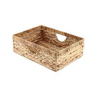 YAHUAN Water Hyacinth Wicker Storage Baskets, Hand-Woven Baskets with Handles (Original)