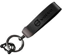 YAHUI Car Keychain for Volvo C30 C40 C70 EX30 S40 S60 S80 S90 XC40 XC60 XC70 XC90 Rdesign, Auto Key Fob Hanging Accessories Women and Men Birthday Gifts Keyring Replacement,Black-L