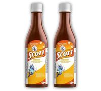 YAHVE - Emulsion de Scott Aceite de hígado de bacalao sabor tradicional Pack de 2 de 6.1 fl oz - 180 ml - Suplemento dietético para niños con vitamina A y Calcio.