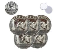 Yahweh - He Has Risen Inspirational Faith Commemorative Coin, Christian Challenge Coin with Crowned of Thorns Design, Double-Sided Inspirational Gift, for Christian Men Women (5Pcs)