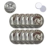 Yahweh - He Has Risen Inspirational Faith Commemorative Coin, Christian Challenge Coin with Crowned of Thorns Design, Double-Sided Inspirational Gift, for Christian Men Women (10Pcs)