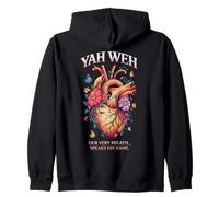 Yahweh Our Very Breath Speaks His Name Bible Lung Flowers Zip Hoodie