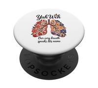 Yahweh Our Very Breath Speaks His Name Floral Lung Christian PopSockets Adhesive PopGrip