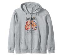 Yahweh Our Very Breath Speaks His Name Floral Lung Christian Zip Hoodie