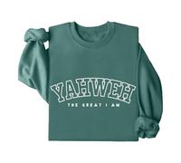 Yahweh Sweatshirt Vintage Christian Religious Faith Yahweh The Great I Am Shirt Unisex Green