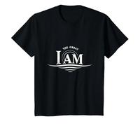 Yahweh The Great I AM - Inspirational Faith Artwork T-Shirt, Kids, Black, 6 Years