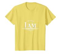 Yahweh The Great I AM - Inspirational Faith Artwork T-Shirt, Kids, Lemon, 10 Years