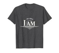 Yahweh The Great I AM - Inspirational Faith Artwork T-Shirt, Men, Dark Heather Grey, 5XL