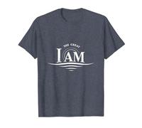 Yahweh The Great I AM - Inspirational Faith Artwork T-Shirt, Men, Heather Blue, 5XL