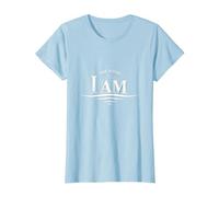 Yahweh The Great I AM - Inspirational Faith Artwork T-Shirt, Women, Baby Blue, 3XL
