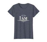 Yahweh The Great I AM - Inspirational Faith Artwork T-Shirt, Women, Heather Blue, M