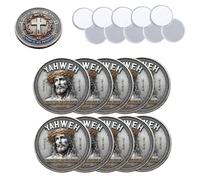 Yahweh - The True Light Faith Commemorative Coin, Christian Challenge Coin with Crowned of Thorns Design, Double-Sided Inspirational Gift, for Christian Men Women (10Pcs)