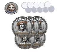 Yahweh - The True Light Faith Commemorative Coin, Christian Challenge Coin with Crowned of Thorns Design, Double-Sided Inspirational Gift, for Christian Men Women (5Pcs)