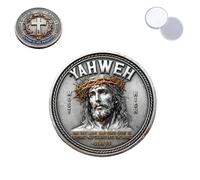 Yahweh - The True Light Faith Commemorative Coin, Christian Challenge Coin with Crowned of Thorns Design, Double-Sided Inspirational Gift, for Christian Men Women (1Pcs)