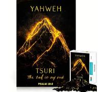 Yahweh Tsuri My Rock Teenagers 1000 Pieces Puzzle Memory Fun Game Clean Cut Sturdy Components Portable Travel Friendly Fun Game (38x26cm)