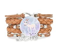 YAIEWNE Cute,Gift,Sheep,Dream,Nebula,Adjustable,Leather,Braided,Bracelet | Multilayer,Punk,Wristband,Handmade,Gift,Bangle,Accessory, Girlfriend,Lover,Ethnic,Friendship ,Birthday,Christmas,Music