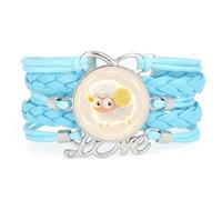 YAIEWNE Cute,Strap,Sheep,Quantum,Adjustable,Leather,Braided,Bracelet | Multilayer,Punk,Wristband,Handmade,Gift,Bangle,Accessory, Girlfriend,Lover,Ethnic,Friendship ,Birthday,Christmas,Music