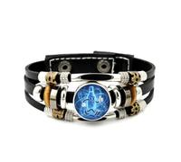 YAIEWNE Men's Leather Bracelet, Beer Festival Abstract Drink A Lot Quantum Entanglement Adjustable Leather Braided Bracelet, Ethnic Handmade Bangle, Accessory Birthday Christmas Gift