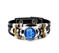 YAIEWNE Men's Leather Bracelet, Beer Festival Bottle Drink A Lot Quantum Entanglement Adjustable Leather Braided Bracelet, Ethnic Handmade Bangle, Accessory Birthday Christmas Gift