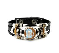 YAIEWNE Men's Leather Bracelet, Beer Festival Cheers Cup Crystal Adjustable Leather Braided Bracelet, Ethnic Handmade Bangle, Friendship Accessory Birthday Christmas Gift