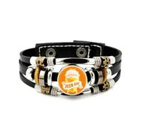 YAIEWNE Men's Leather Bracelet, Beer Festival Cheers Fantastic Projection Adjustable Leather Braided Bracelet, Ethnic Handmade Bangle, Friendship Accessory Birthday Christmas Gift