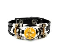 YAIEWNE Men's Leather Bracelet, Beer Festival Cheers Happiness Projection Adjustable Leather Braided Bracelet, Ethnic Handmade Bangle, Friendship Accessory Birthday Christmas Gift