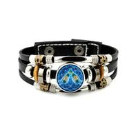 YAIEWNE Men's Leather Bracelet, Beer Festival Digital Cartoon Quantum Entanglement Adjustable Leather Braided Bracelet, Ethnic Handmade Bangle, Accessory Birthday Christmas Gift