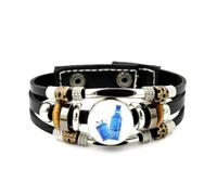 YAIEWNE Men's Leather Bracelet, Beer Festival Literary Cheers Fault Art Adjustable Leather Braided Bracelet, Ethnic Handmade Bangle, Friendship Accessory Birthday Christmas Gift