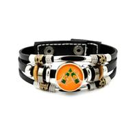 YAIEWNE Men's Leather Bracelet, Beer Festival Nebula Wheat Star Topology Adjustable Leather Braided Bracelet, Ethnic Handmade Bangle, Friendship Accessory Birthday Christmas Gift