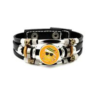 YAIEWNE Men's Leather Bracelet, Beer Festival Pulse Nebula Star Topology Adjustable Leather Braided Bracelet, Ethnic Handmade Bangle, Friendship Accessory Birthday Christmas Gift