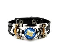 YAIEWNE Men's Leather Bracelet, Beer Festival Unique Drink A Lot Quantum Entanglement Adjustable Leather Braided Bracelet, Ethnic Handmade Bangle, Accessory Birthday Christmas Gift