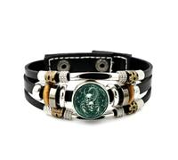 YAIEWNE Men's Leather Bracelet, Scorpio Literary Scorpion Quantum Entanglement Adjustable Leather Layered Braided Bracelet, Ethnic Handmade Bangle, Friendship Accessory Birthday Christmas Gift