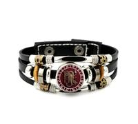 YAIEWNE Men's Leather Bracelet, Scorpio Mechanical Compass Pray Luck Steam Punk Adjustable Leather Layered Braided Bracelet, Punk Ethnic Handmade Bangle, Friendship Accessory Birthday Christmas Gift