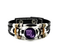 YAIEWNE Men's Leather Bracelet, Scorpio Nebula High-End Quantum Entanglement Adjustable Leather Layered Braided Bracelet, Ethnic Handmade Bangle, Friendship Accessory Birthday Christmas Gift