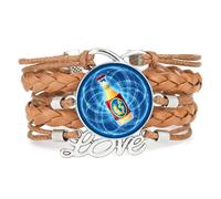 YAIEWNE Women's Bracelet, Beer Festival Hops Drink A Lot Quantum Entanglement Adjustable Leather Braided Bracelet, Ethnic Wristband Bangle, Accessory Birthday Christmas Gift Brown