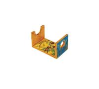 Yair Emanuel Hand-Painted Wood Shofar Stand with Seven Species Design (Small)