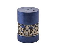 Yair Emanuel Jerusalem Salt Shaker Anodized Aluminum Holy Land Judaica Gift (Blue SAG-3)
